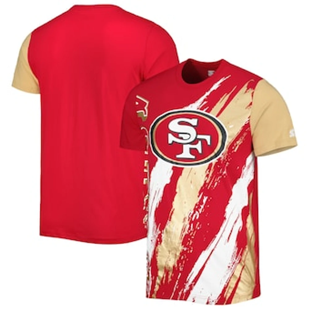 Men's Starter Scarlet San Francisco 49ers Extreme Defender T-Shirt