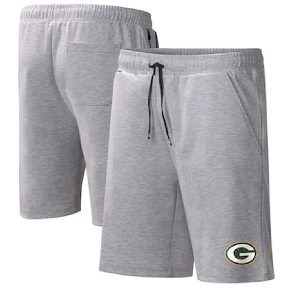 Men's MSX by Michael Strahan Heather Gray Green Bay Packers Trainer Shorts