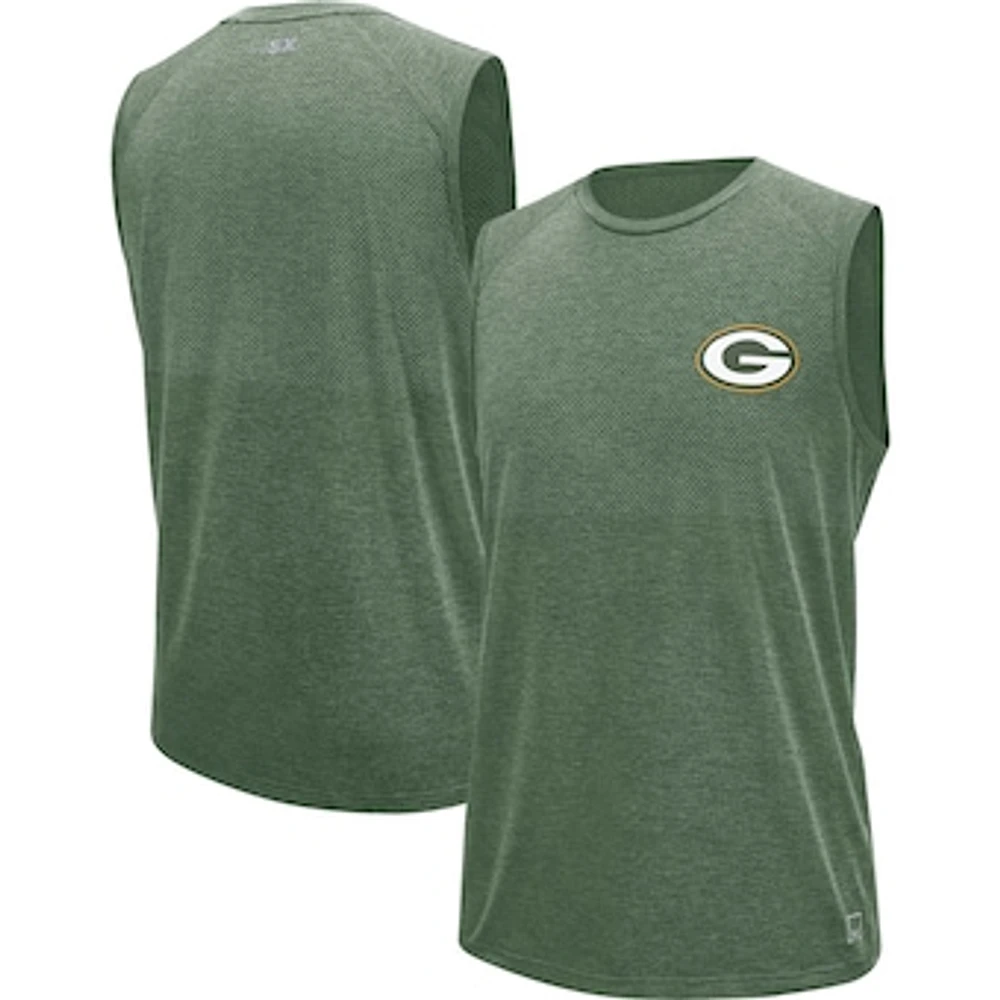 Men's MSX by Michael Strahan Green Green Bay Packers Warm Up Sleeveless T-Shirt