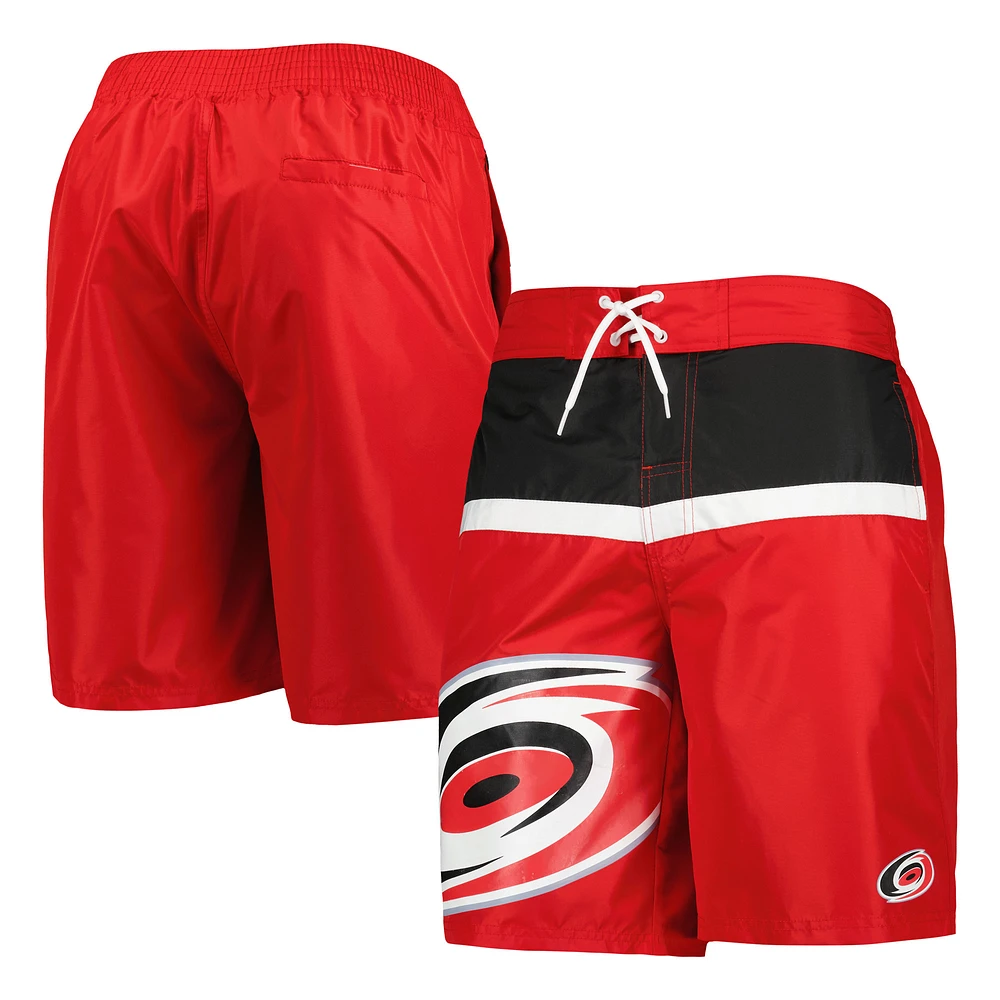 Men's Starter Red Carolina Hurricanes Sea Wind Swim Trunks