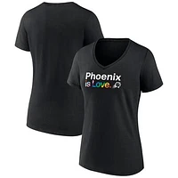 Women's Black Phoenix Suns City Pride Team Logo V-Neck T-Shirt