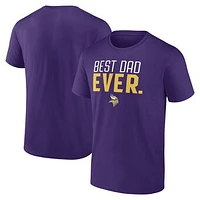 Men's Purple Minnesota Vikings Best Dad Ever Team T-Shirt