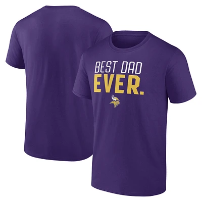 Men's Purple Minnesota Vikings Best Dad Ever Team T-Shirt