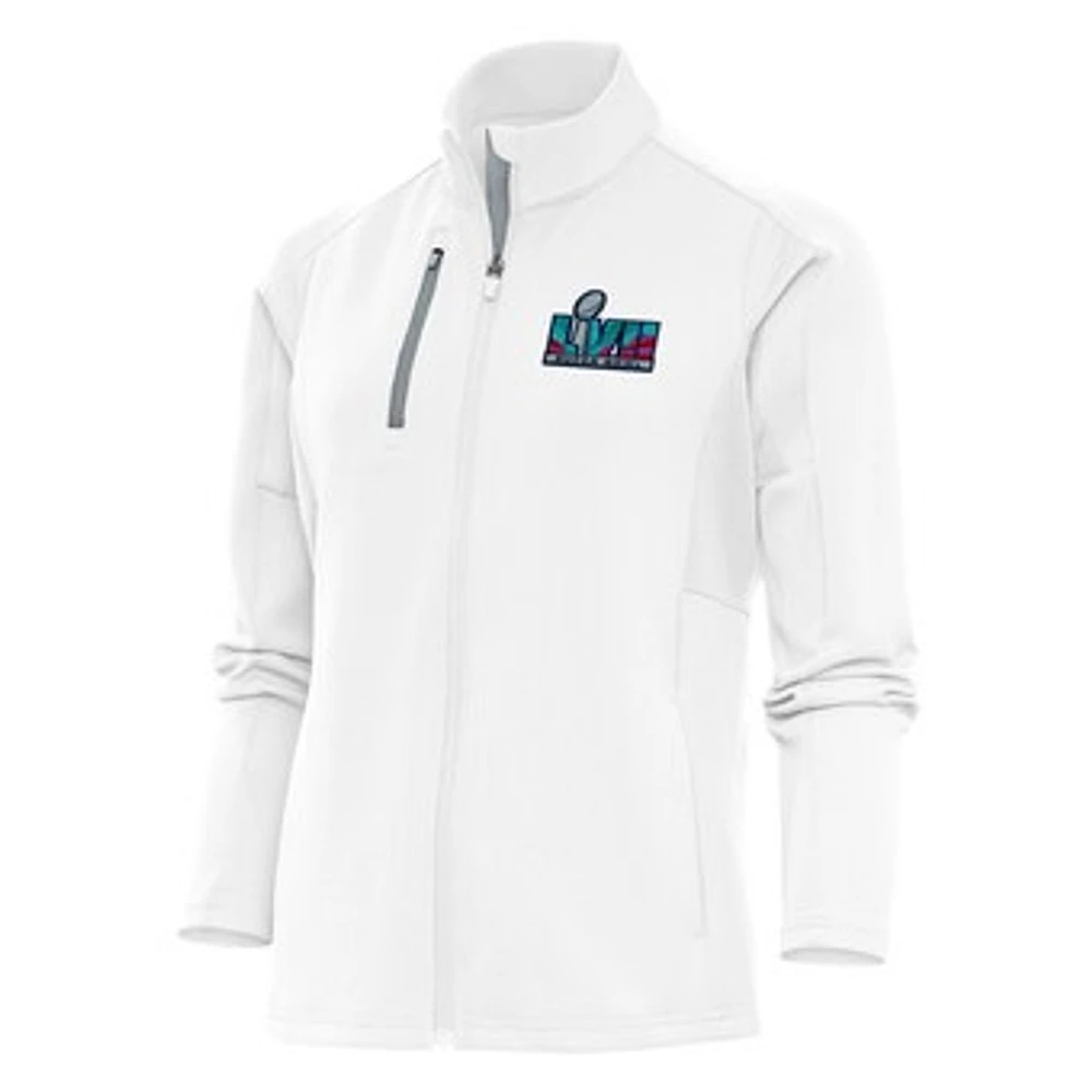 Women's Antigua White Super Bowl LVII Generation Full-Zip Jacket