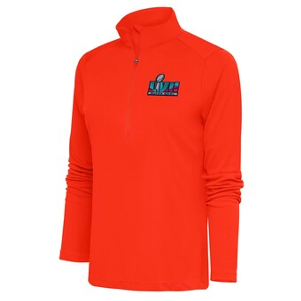 Women's Antigua Super Bowl LVII Tribute Half-Zip Pullover Top