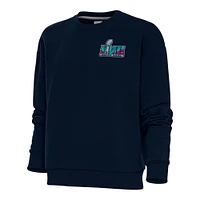 Women's Antigua Navy Super Bowl LVII Victory Pullover Sweatshirt