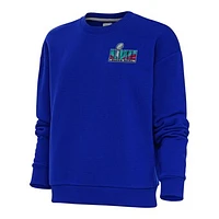 Women's Antigua Royal Super Bowl LVII Victory Pullover Sweatshirt