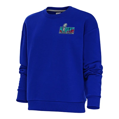 Women's Antigua Royal Super Bowl LVII Victory Pullover Sweatshirt