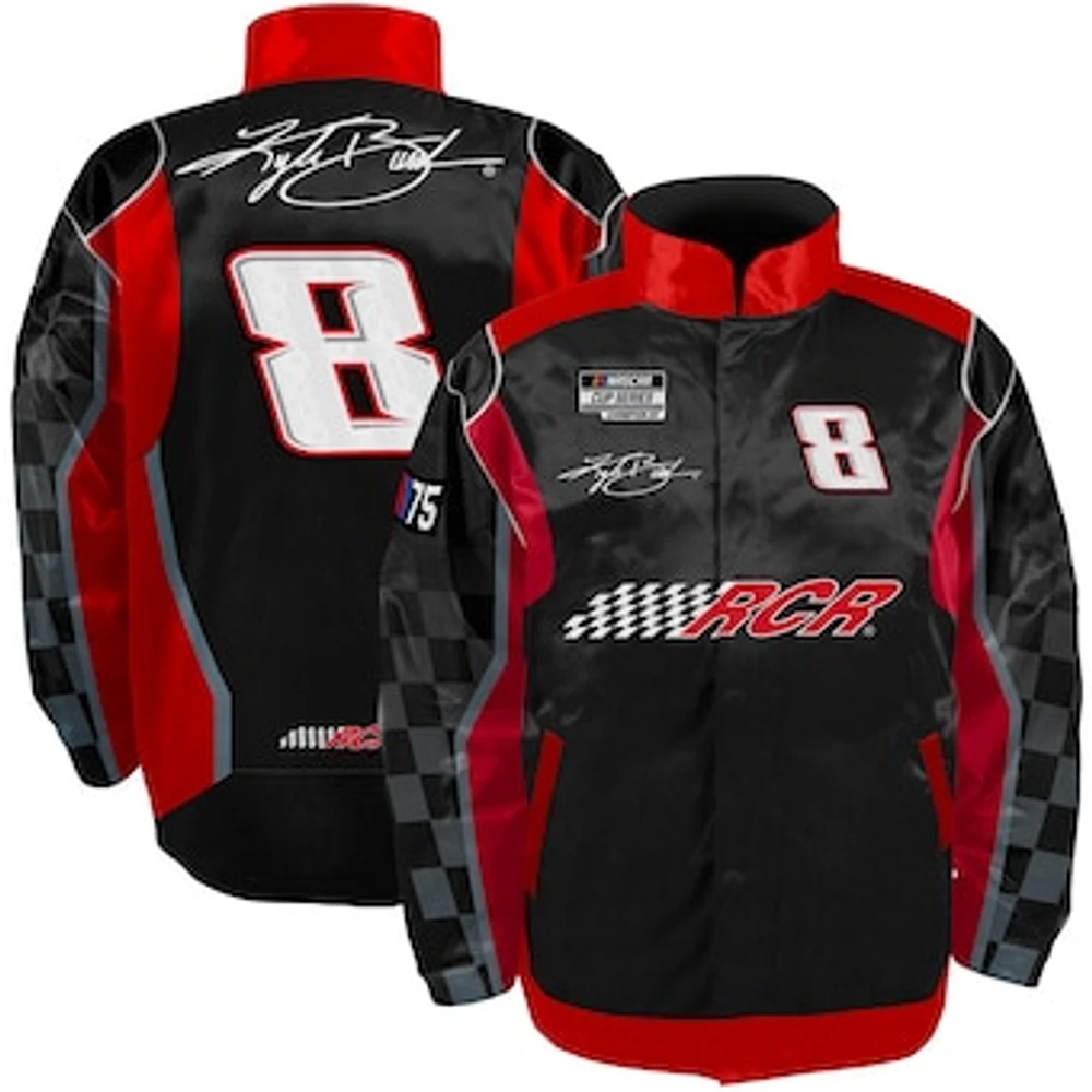 Men's Richard Childress Racing Team Collection Black/Red Kyle Busch Nylon Uniform Full-Snap Jacket