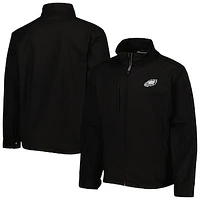 Men's Dunbrooke Black Philadelphia Eagles Journey Workwear Tri-Blend Full-Zip Jacket