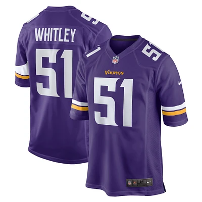 Men's Nike Benton Whitley Purple Minnesota Vikings Home Game Player Jersey