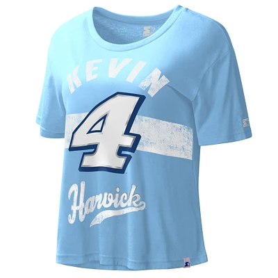 Women's Starter Light Blue Kevin Harvick Record Setter T-Shirt