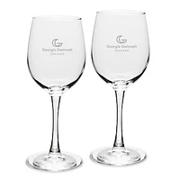 Georgia Gwinnett Grizzlies 12oz. 2-Piece Traditional White Wine Glass Set