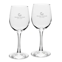 Georgia Gwinnett Grizzlies 12oz. 2-Piece Traditional White Wine Glass Set