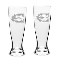 Emporia State Hornets Logo 23oz. 2-Piece University Pilsner Glass Set