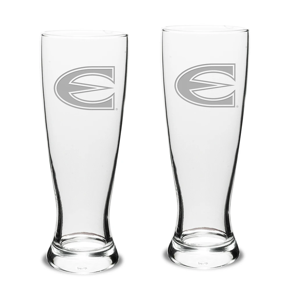 Emporia State Hornets Logo 23oz. 2-Piece University Pilsner Glass Set