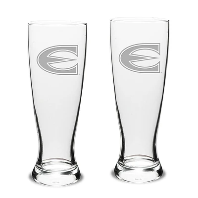 Emporia State Hornets Logo 23oz. 2-Piece University Pilsner Glass Set