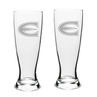 Emporia State Hornets Logo 23oz. 2-Piece University Pilsner Glass Set