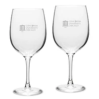 Concordia University (IL) Cougars 19oz. 2-Piece Traditional Red Wine Table Glass Set