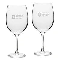 Concordia University (IL) Cougars 19oz. 2-Piece Traditional Red Wine Table Glass Set