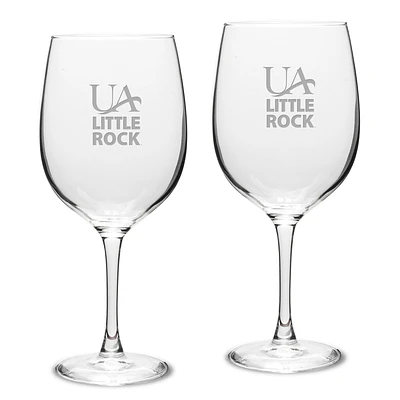 Arkansas Little Rock Trojans 19oz. 2-Piece Traditional Red Wine Table Glass Set