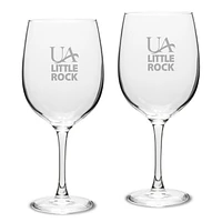 Arkansas Little Rock Trojans 19oz. 2-Piece Traditional Red Wine Table Glass Set