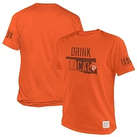 Men's Original Retro Brand Orange Oklahoma State Cowboys 1890 Drink Local T-Shirt