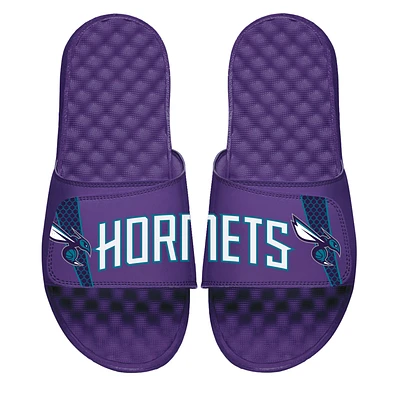 Men's ISlide Purple Charlotte Hornets Statement Slide Sandals