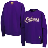 Women's DKNY Sport Purple Los Angeles Lakers Regina Raglan Pullover Sweatshirt