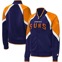 Women's Starter Purple Phoenix Suns Slam Dunk Raglan Full-Zip Track Jacket