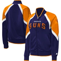 Women's Starter Purple Phoenix Suns Slam Dunk Raglan Full-Zip Track Jacket