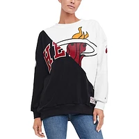 Women's Tommy Jeans Black/White Miami Heat Ariel Pullover Sweatshirt