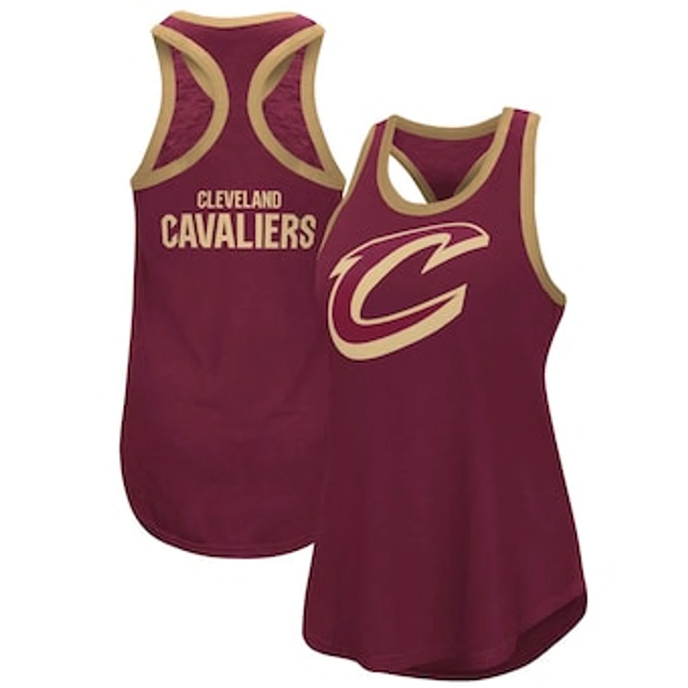 Women's G-III 4Her by Carl Banks Wine Cleveland Cavaliers Showdown Scoop-Neck Racerback Tank Top