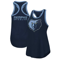 Women's G-III 4Her by Carl Banks Navy Memphis Grizzlies Showdown Scoop-Neck Racerback Tank Top