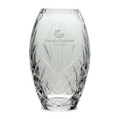 Georgia Gwinnett Grizzlies 10'' Full Leaded Crystal Vase