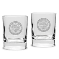 Eastern Oregon Mountaineers 2-Piece 11.75oz. Luigi Bormioli Square Double Old Fashion Glass Set