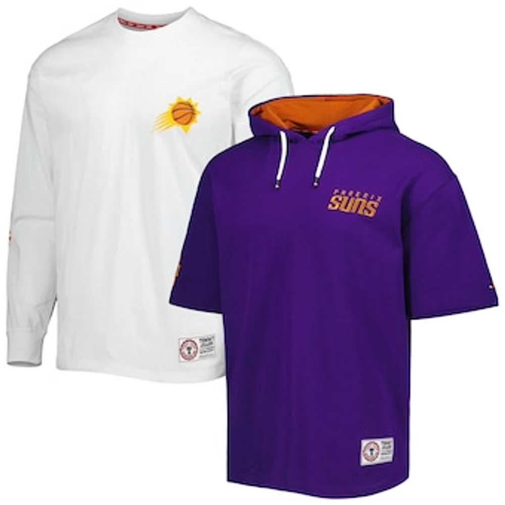 Men's Tommy Jeans Purple/White Phoenix Suns Matthew 2 1 T-Shirt & Hoodie Combo Set