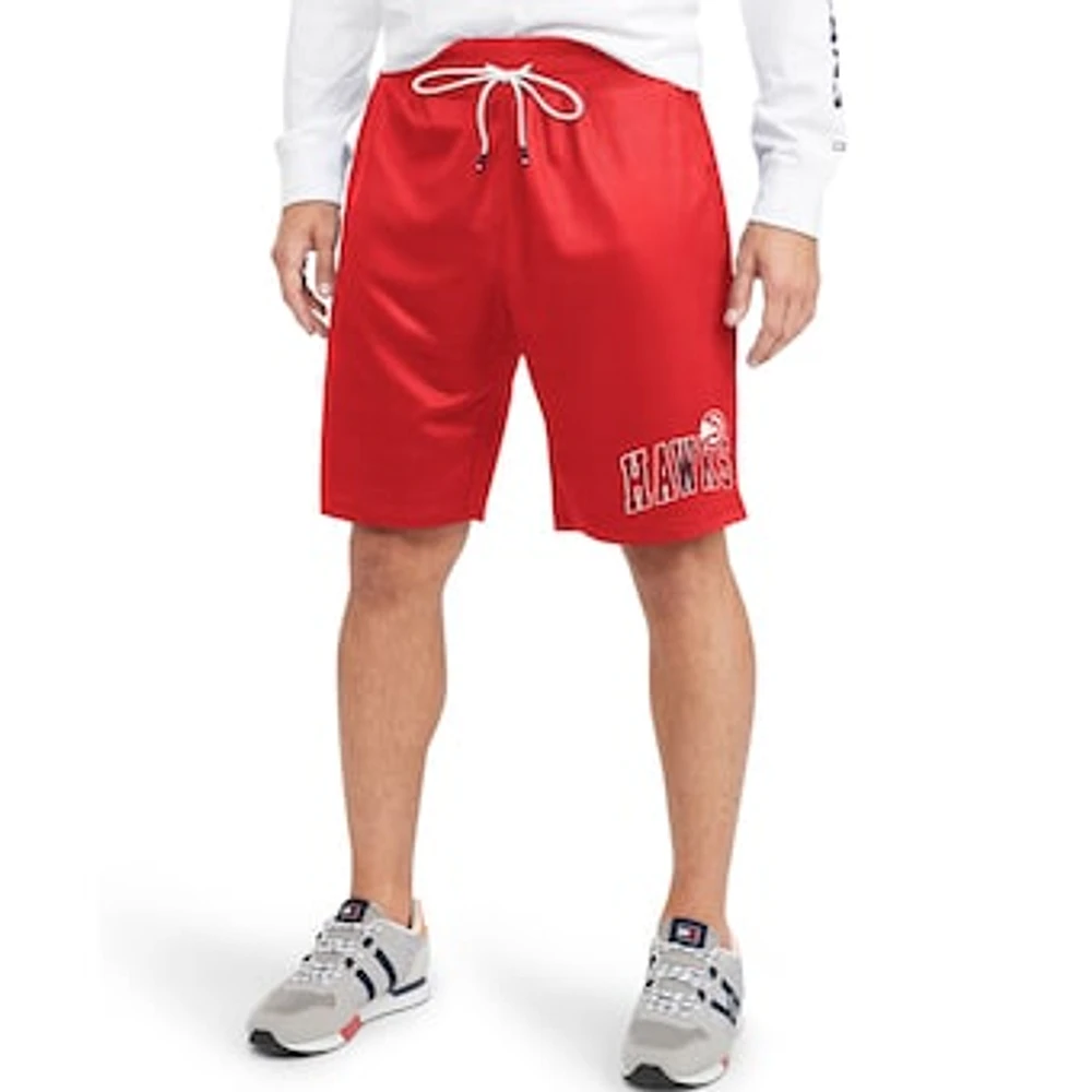 Men's Tommy Jeans Red Atlanta Hawks Mike Mesh Basketball Shorts