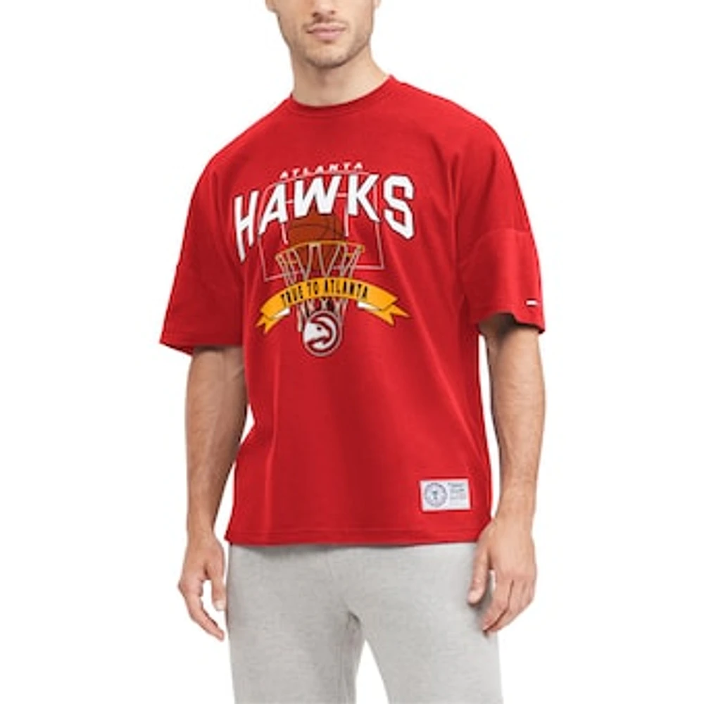 Men's Tommy Jeans Red Atlanta Hawks Tim Backboard T-Shirt