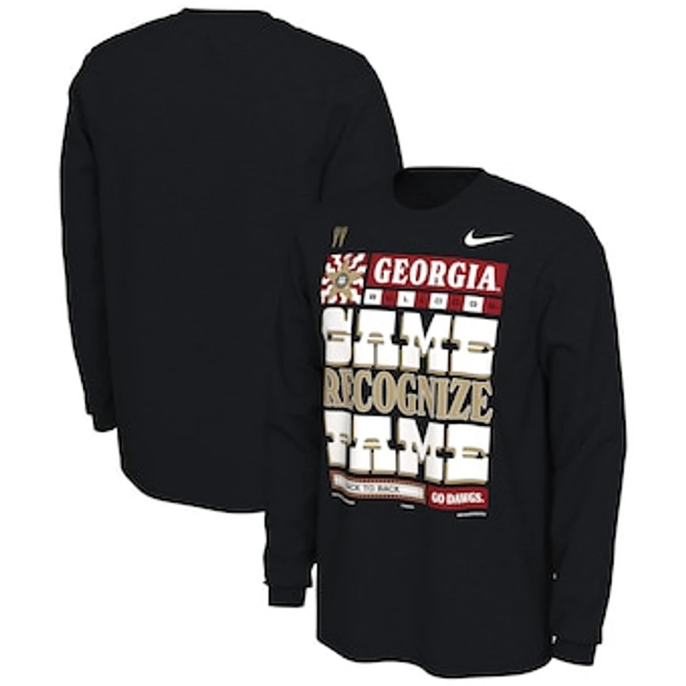 Men's Nike Black Georgia Bulldogs College Football Playoff National Champions Locker Room Long Sleeve T-Shirt