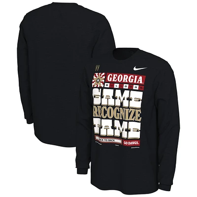 Men's Nike Black Georgia Bulldogs College Football Playoff National Champions Locker Room Long Sleeve T-Shirt