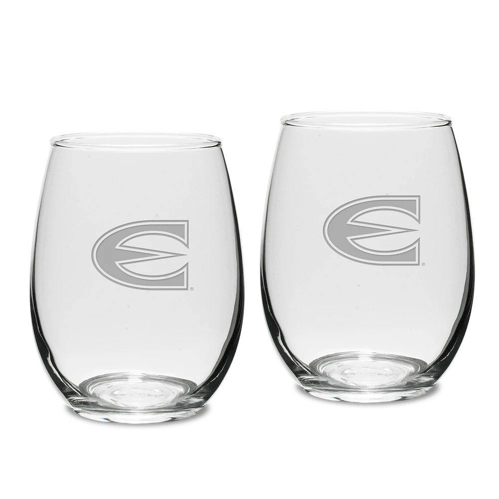 Emporia State Hornets Team 15oz. 2-Piece Stemless Wine Glass Set