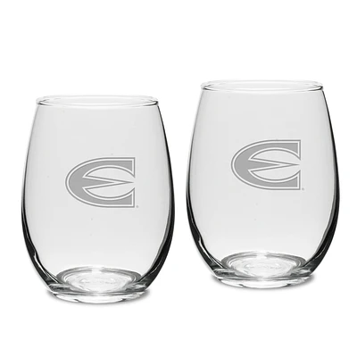 Emporia State Hornets Team 15oz. 2-Piece Stemless Wine Glass Set