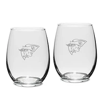 Cumberlands Patriots 15oz. 2-Piece Stemless Wine Glass Set