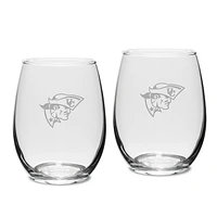 Cumberlands Patriots 15oz. 2-Piece Stemless Wine Glass Set