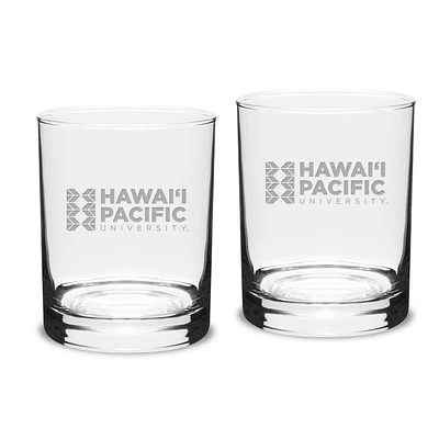 Hawaii Pacific Sharks 14oz. 2-Piece Classic Double Old-Fashioned Glass Set