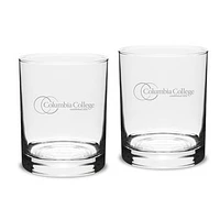 Columbia College of Missouri Cougars 14oz. 2-Piece Classic Double Old-Fashioned Glass Set