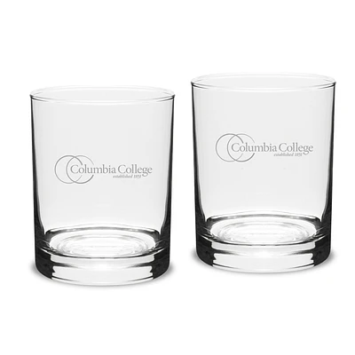 Columbia College of Missouri Cougars 14oz. 2-Piece Classic Double Old-Fashioned Glass Set