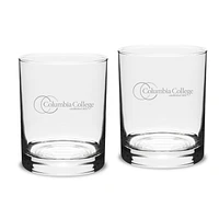 Columbia College of Missouri Cougars 14oz. 2-Piece Classic Double Old-Fashioned Glass Set