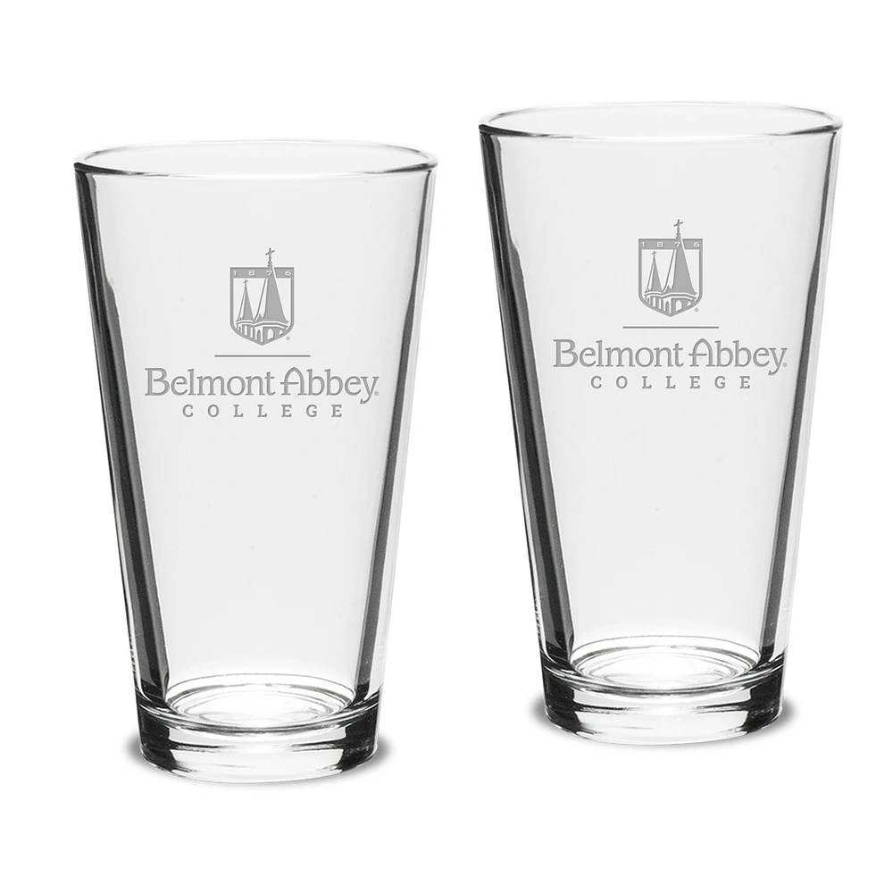 Belmont Abbey Crusaders 16oz. 2-Piece Classic Pub Glass Set